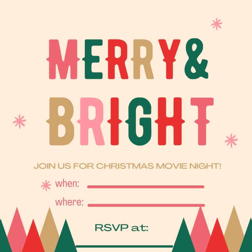 2020 Christmas Movie Checklist - Designed Simple