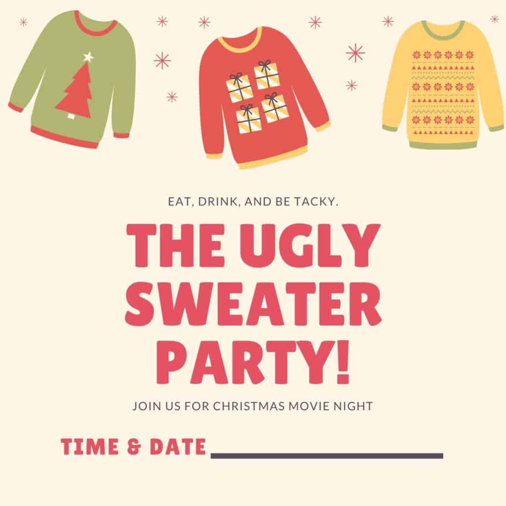 Ugly Christmas Sweater Invitation