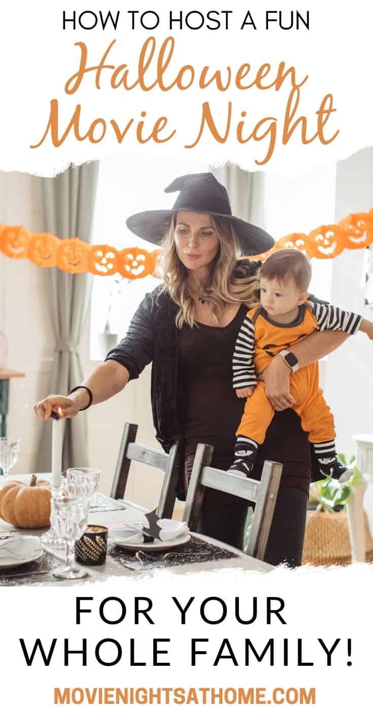 host a halloween movie night party