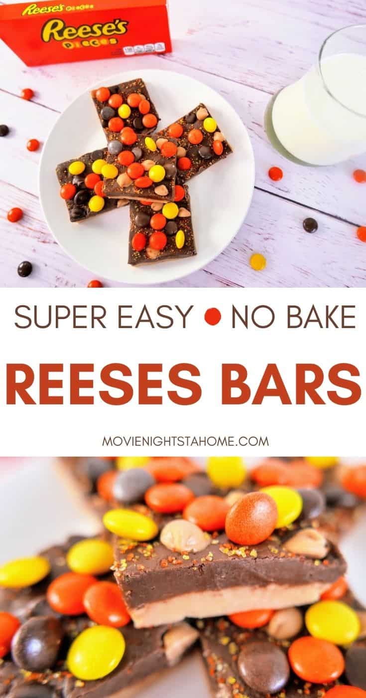 E.T Inspired Reese's Pieces Peanut Butter Fudge Bars