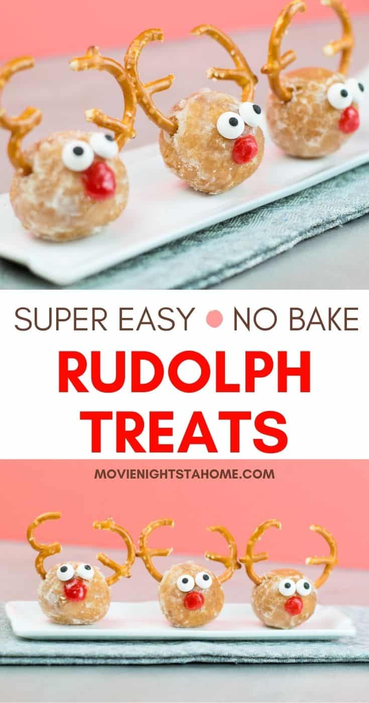 super easy no bake rudolph donut holes