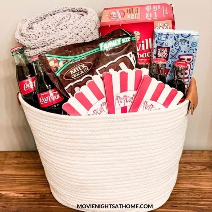 DIY Family Movie Night Gift Basket