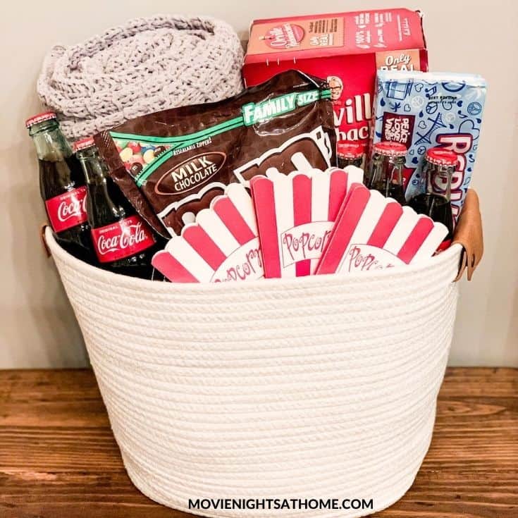 DIY Family Movie Night Gift Basket (Easy & Fun!)