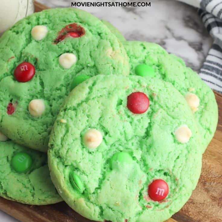 Grinch Cake Cookies