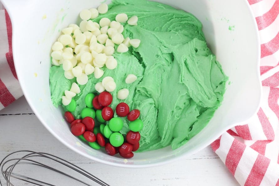 The Cake Cookies mix with m&ms and white chocolate chips