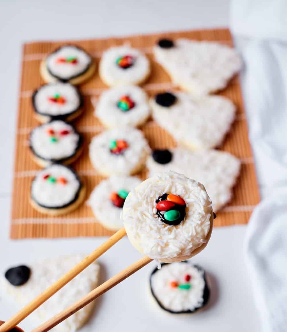 sugar cookie sushi pieces