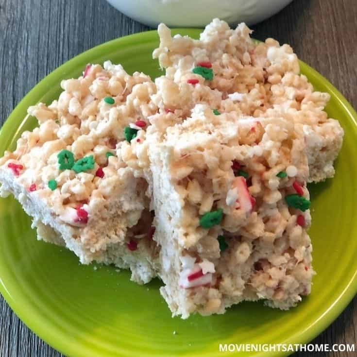 3 White Chocolate Peppermint Rice Krispie Treats