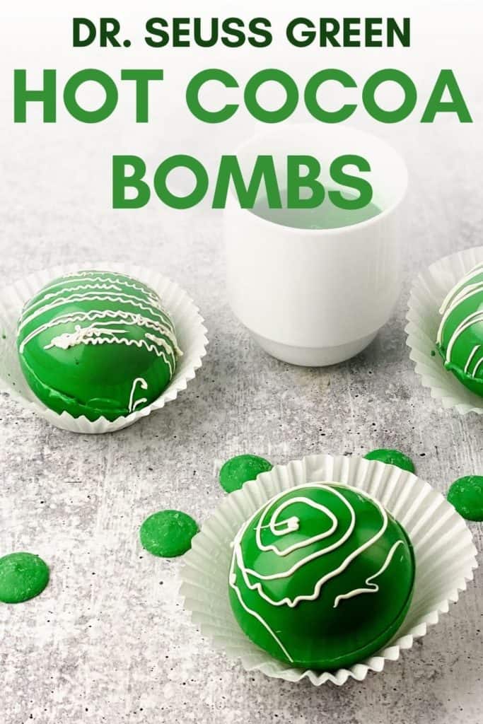 dr seuss green hot chocolate bombs