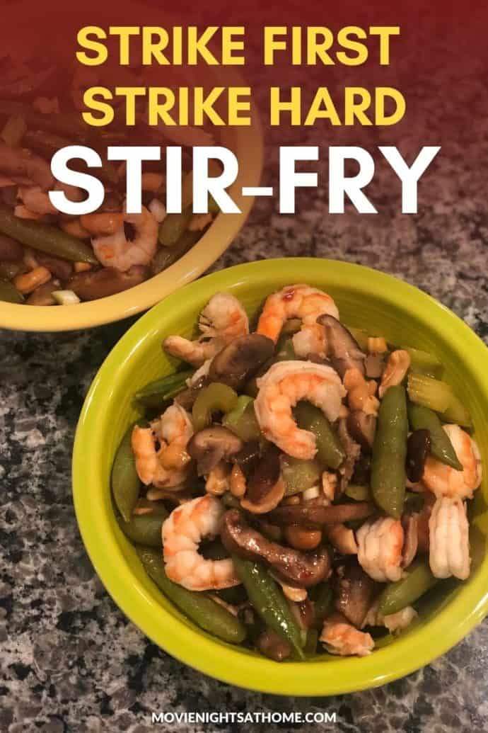 karate kid stir fry in a bowl