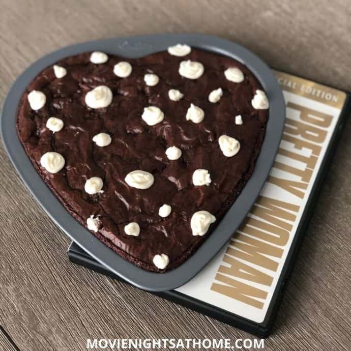 pretty woman heart shaped polka dot iced brownies