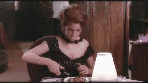Pretty Woman dinner scene where Vivian slings a snail across the room accidently. 