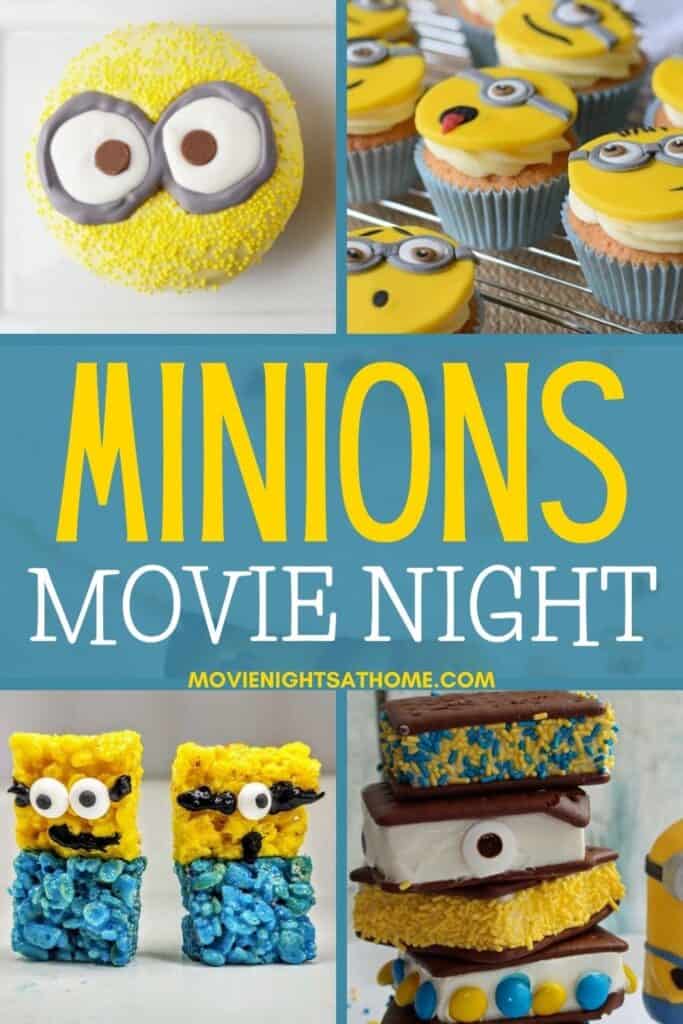 Minions Movie Night Menu Collage