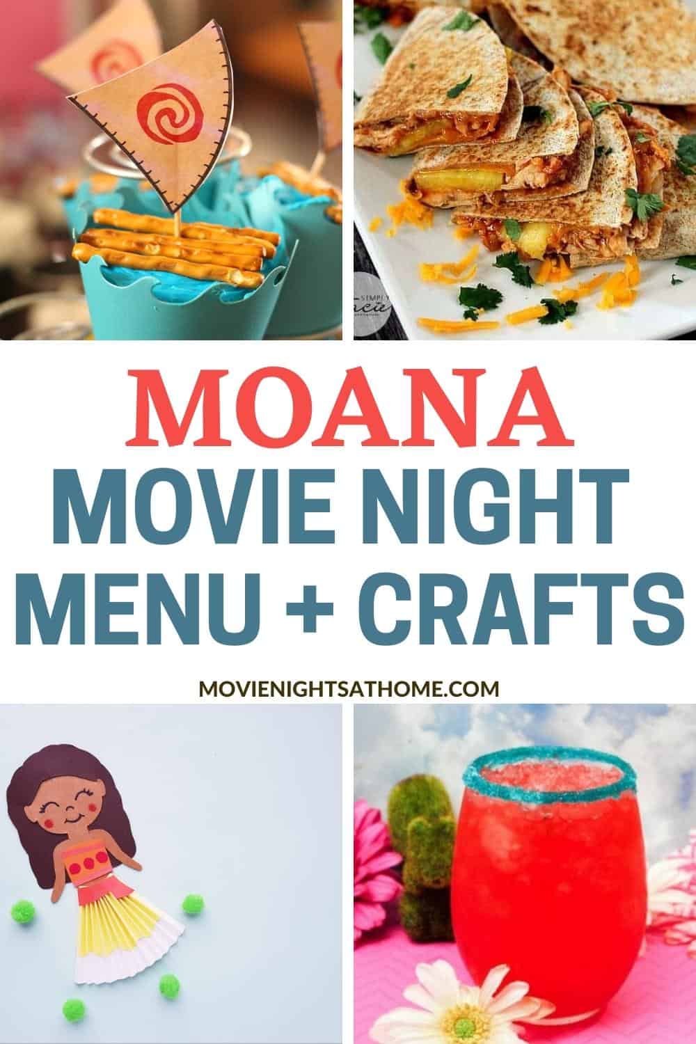 Moana Movie Night Menu and Crafts