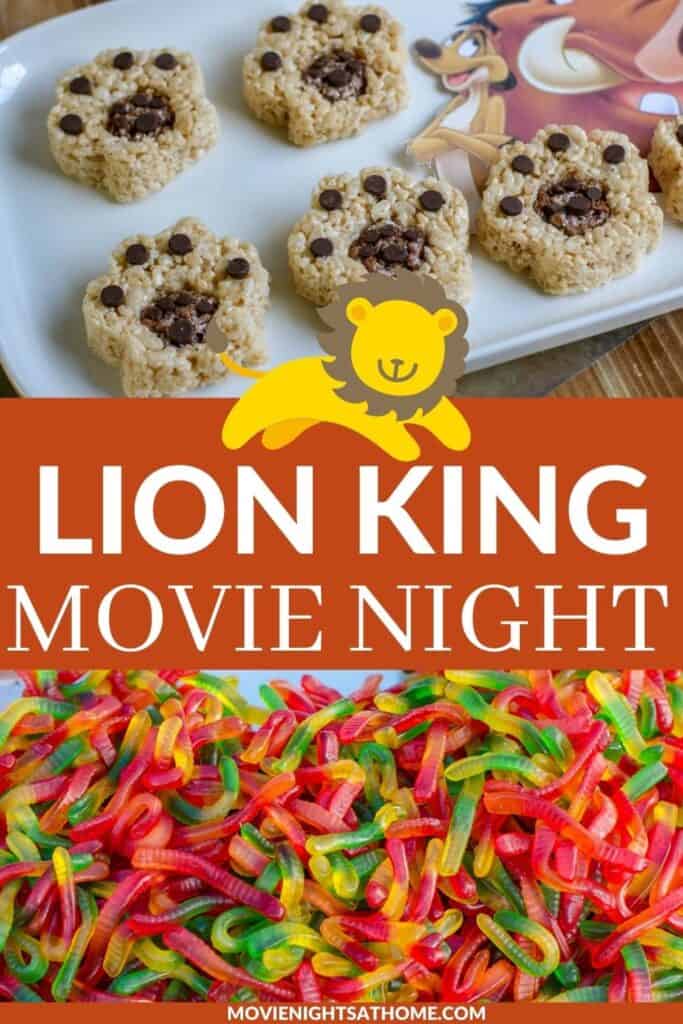 Lion king movie night rice snacks