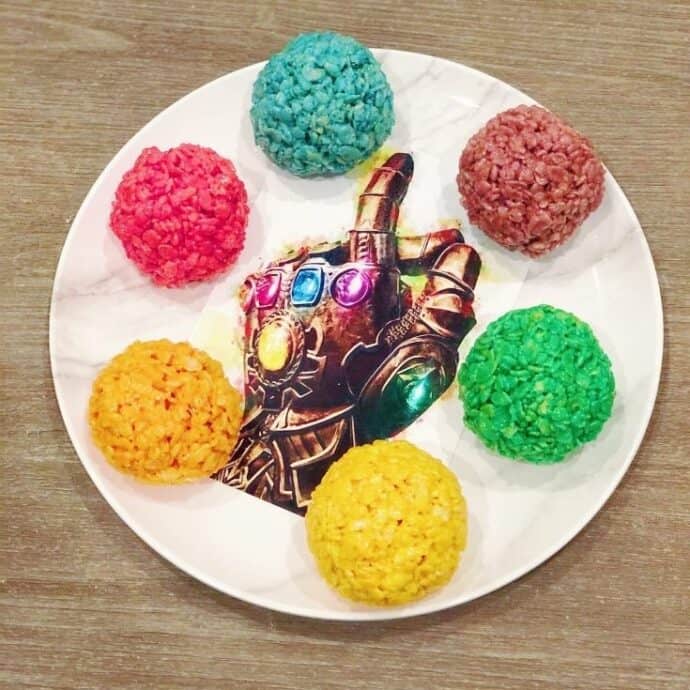 Thanos Rice Krispy Infinity Stones