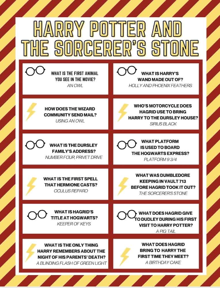 harry potter trivia questions