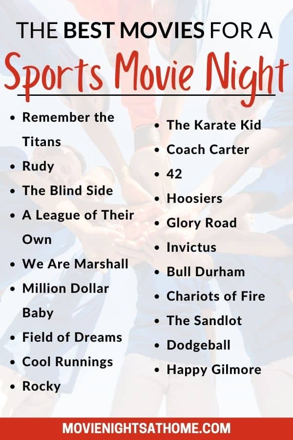 list of the best sports movies for a movie night