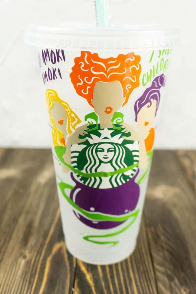 DIY Hocus Pocus Starbucks Cup Wrap (Free Cricut Design)