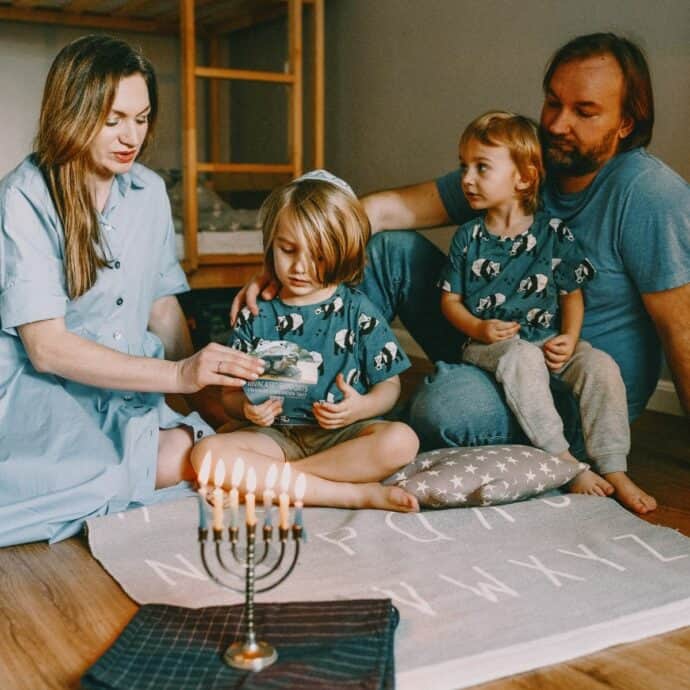 family at Hanukkah