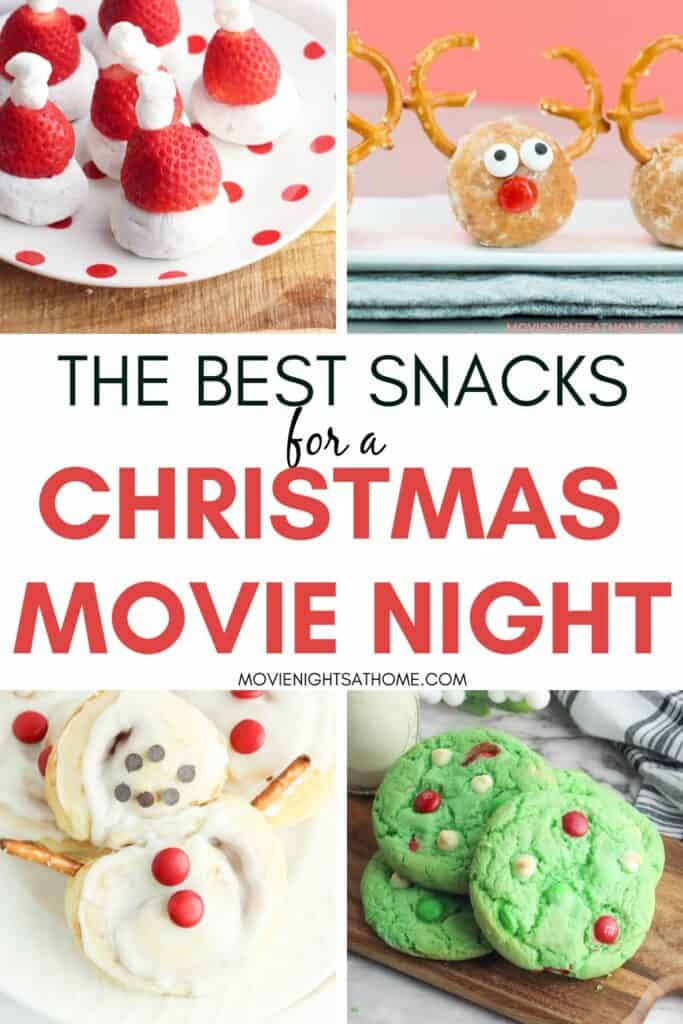 collage of the best Christmas movie snacks