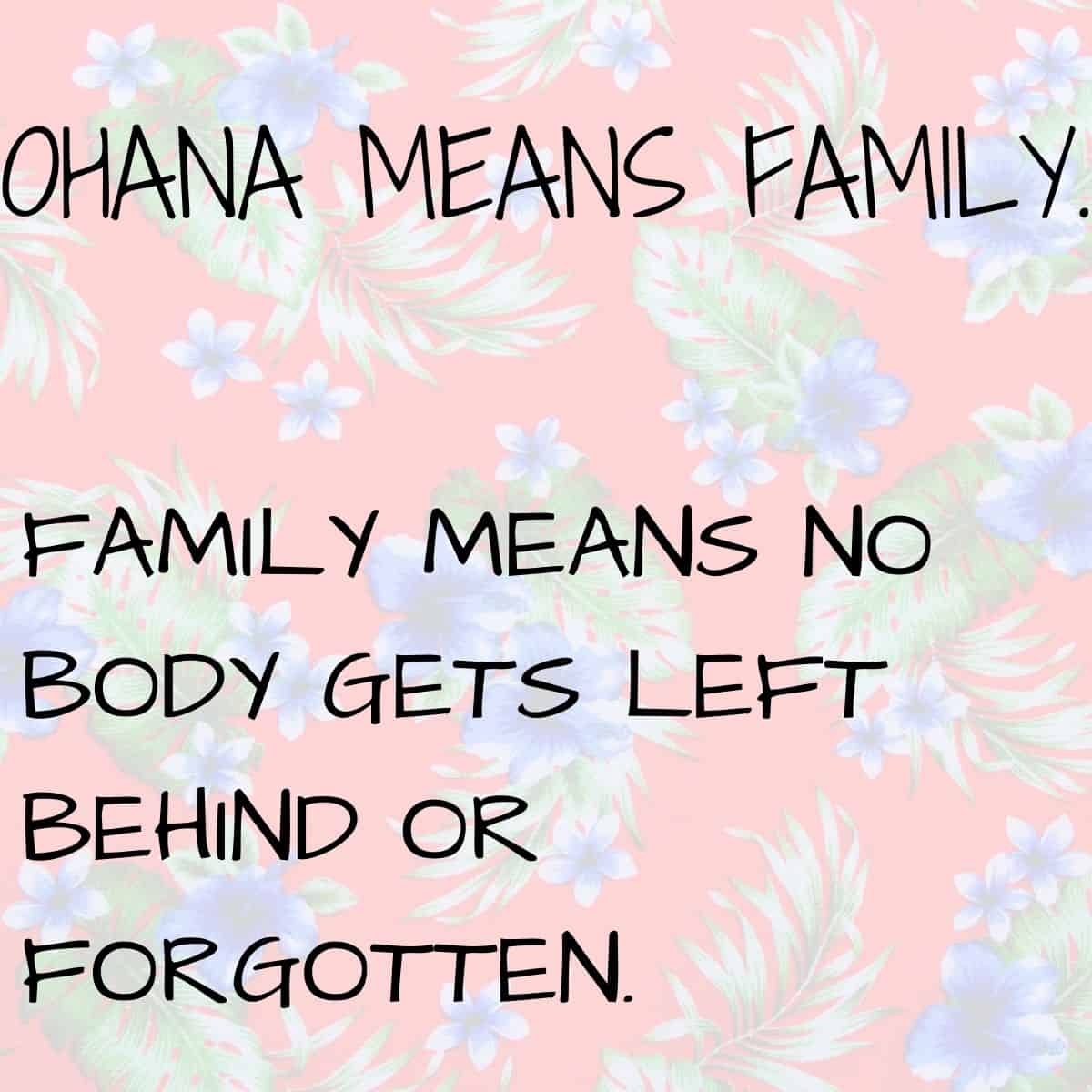 Ohana means family Angel or Stitch