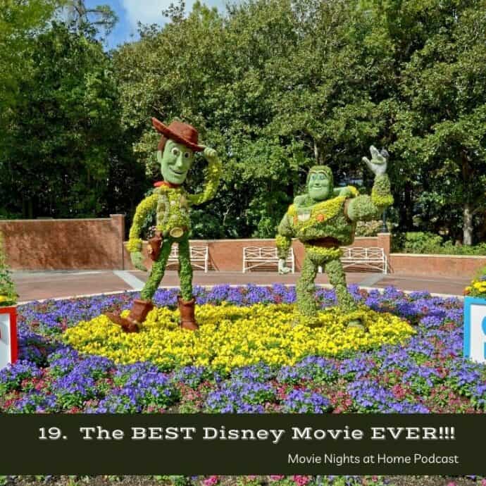 topiary of Toy Story Woody & Buzz