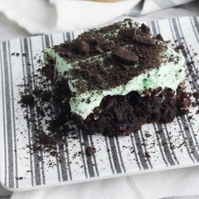 St. Patty's Day Brownies Recipe (Creamy Mint Chocolate)