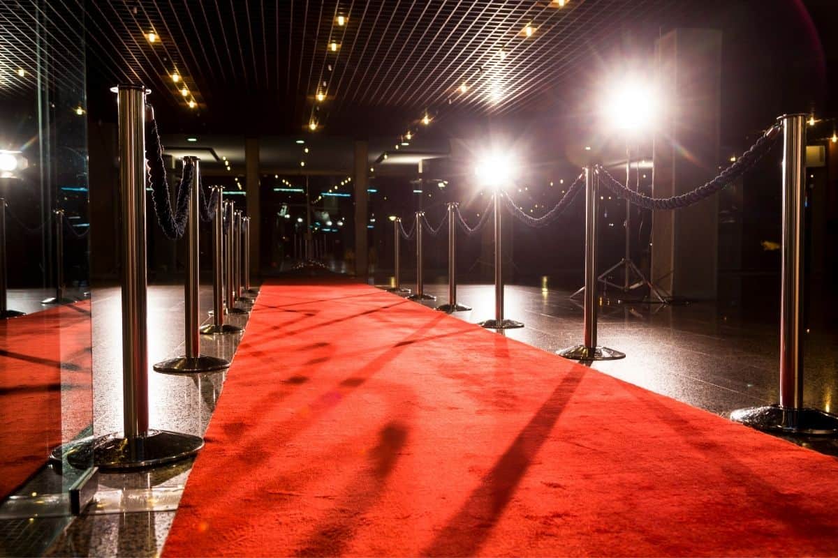 red carpet rolled out in a building