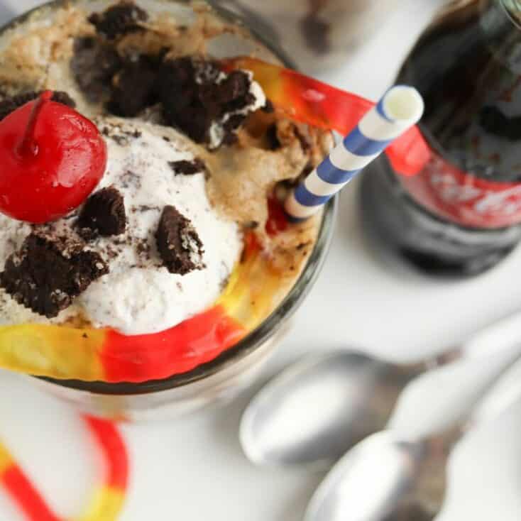 close up of the top of the halloween dirt dessert