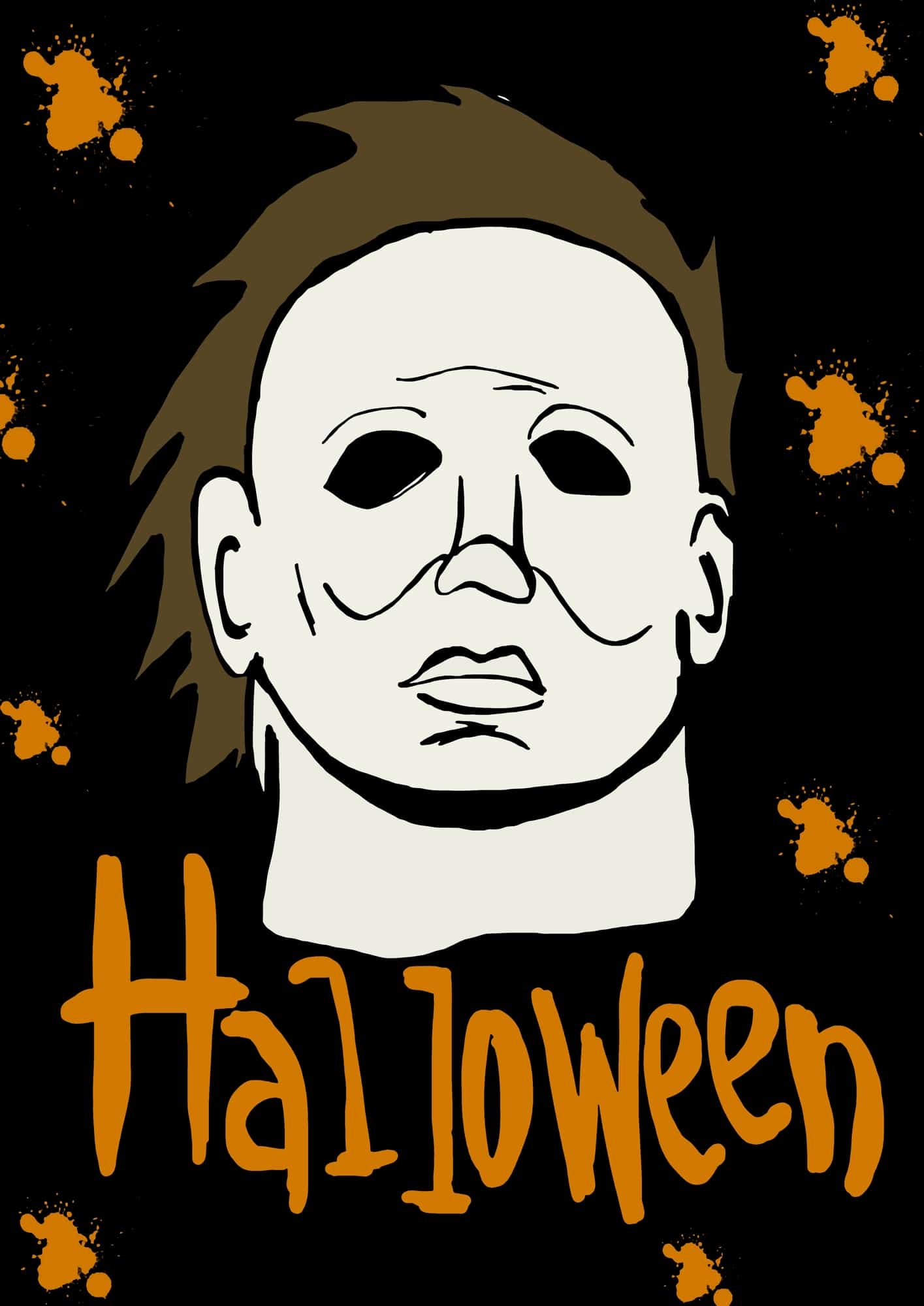 michael myers from halloween -drawn