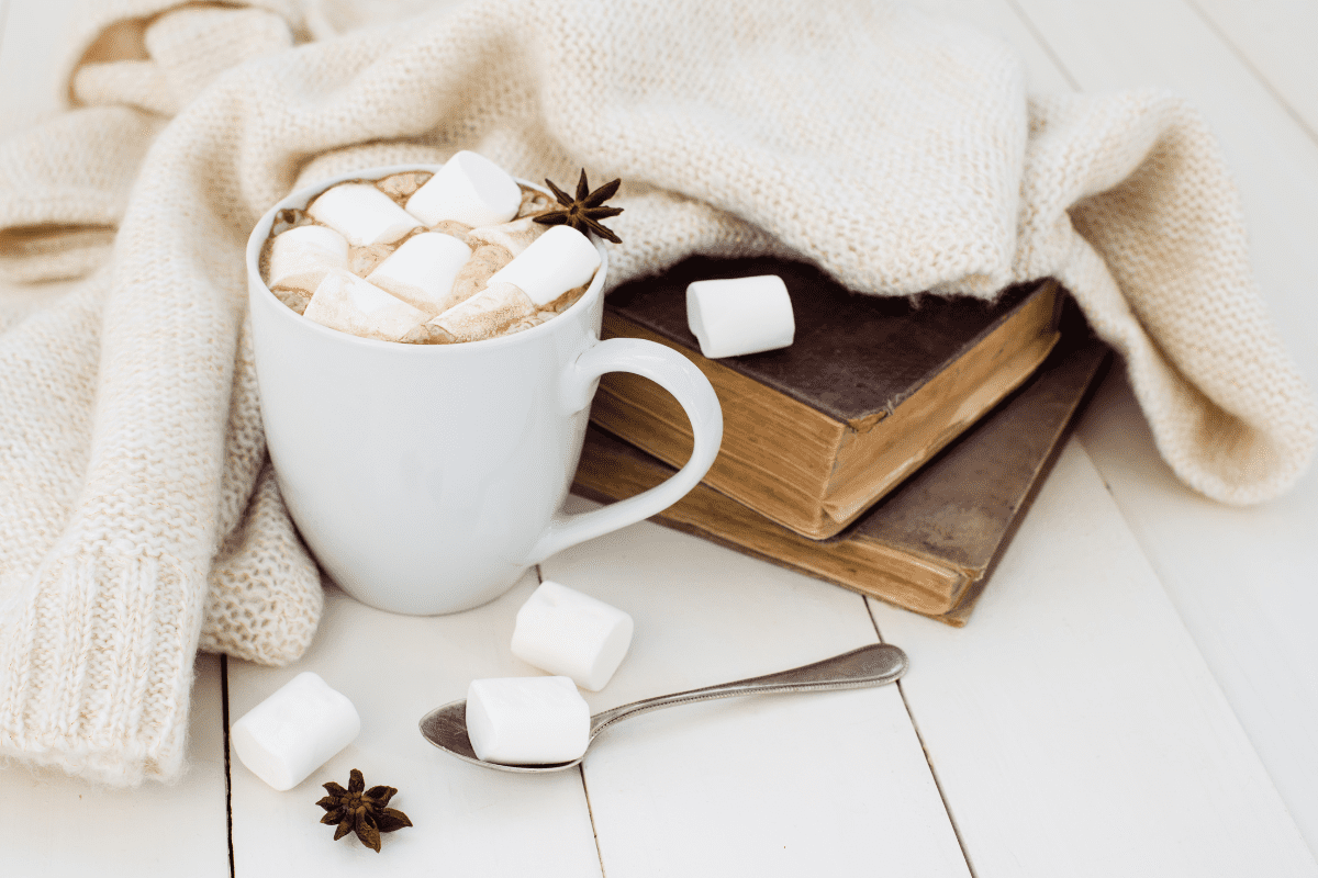 cup of hot cocoa with marshmallows