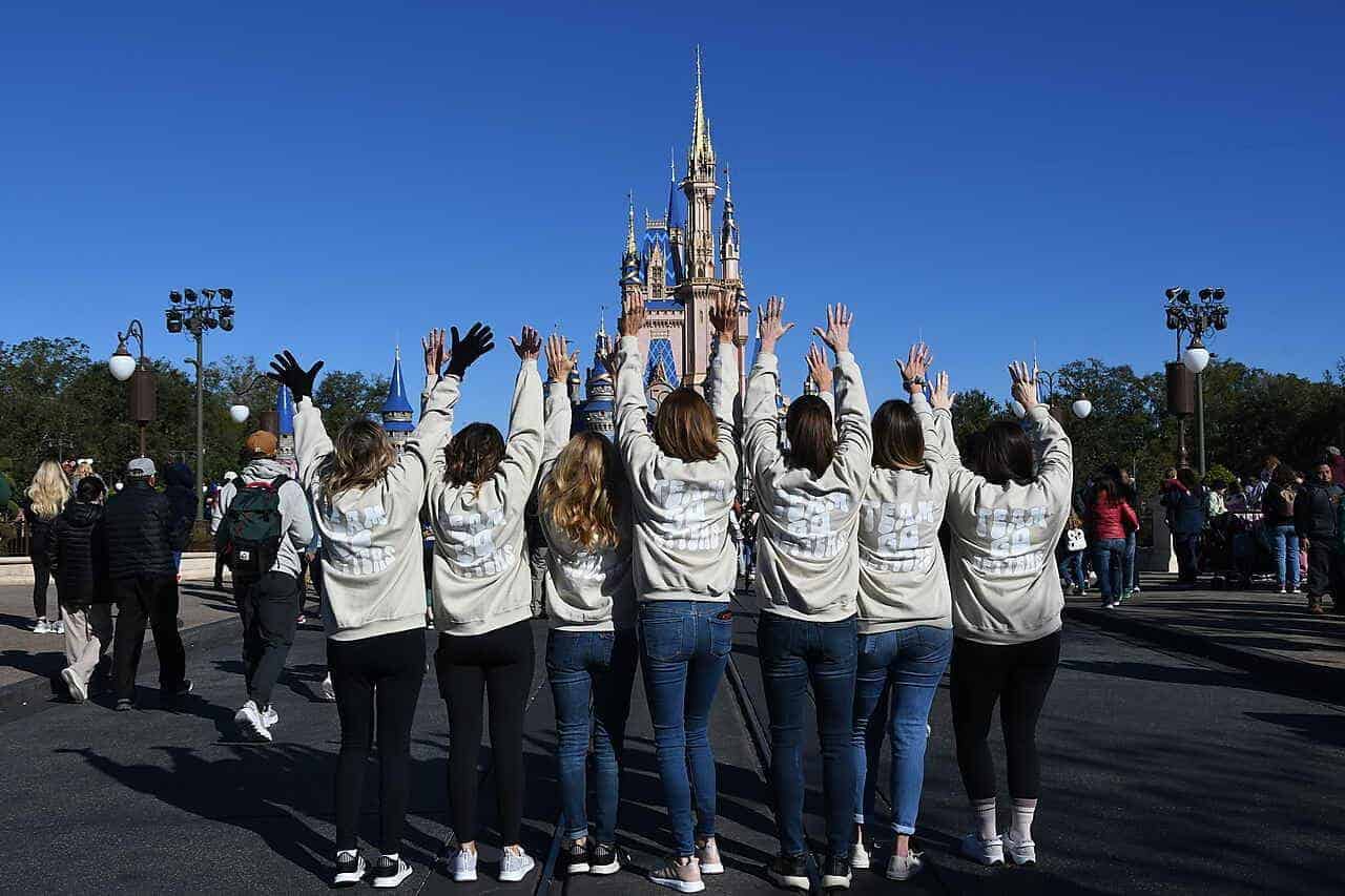 group of friends in magic kingdom