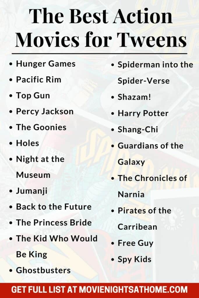 Best action movies for tweens 11 12 13 year old approved 