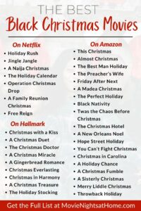 list of black Christmas movies infographic